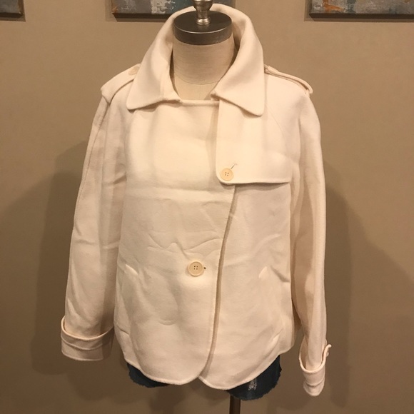 NWOT Gorgeous cream short pea coat! - Picture 1 of 6